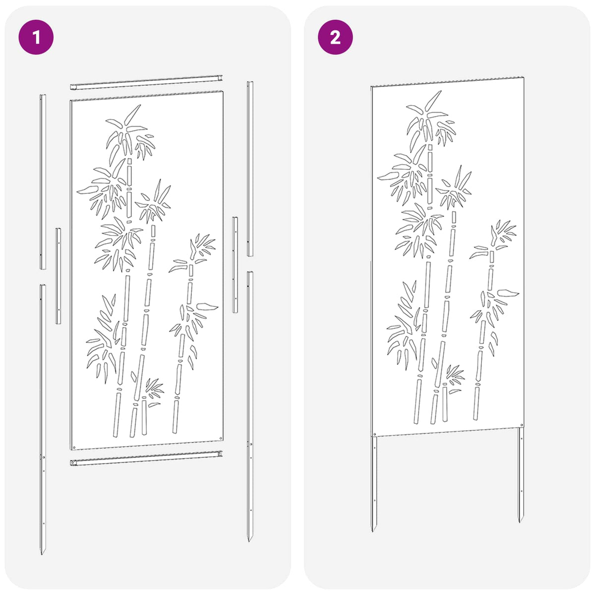 Garden Privacy Screen Black 50 x 140 cm Cold-rolled steel