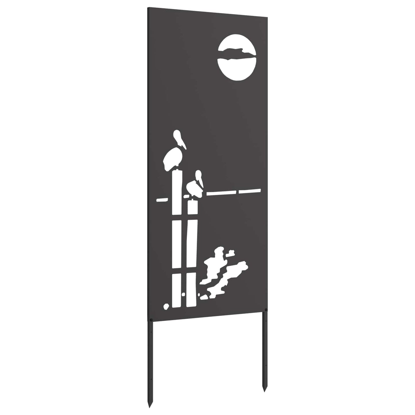 Garden Privacy Screen Black 50 x 140 cm Cold-rolled steel