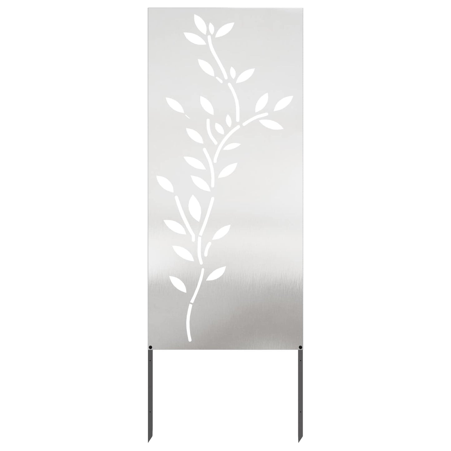 Garden Privacy Screen Floral Silver 50 x 140 cm Stainless steel