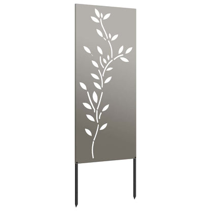 Garden Privacy Screen Floral Rusty 50 x 140 cm Weathering Steel
