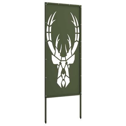 Garden Privacy Screen Olive green 50 x 140 cm Cold-rolled steel