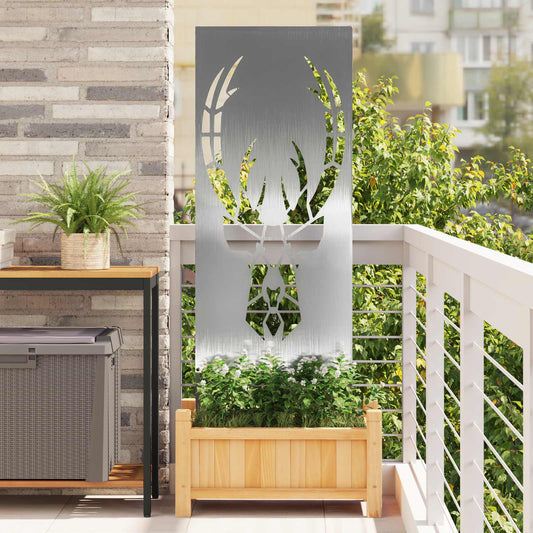 Garden Privacy Screen Silver 50 x 140 cm Stainless steel