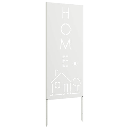 Garden Privacy Screen White 50 x 140 cm Cold-rolled steel