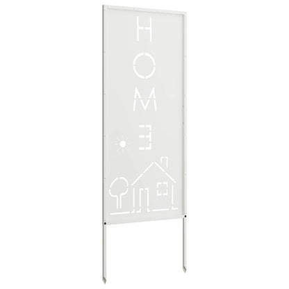 Garden Privacy Screen White 50 x 140 cm Cold-rolled steel