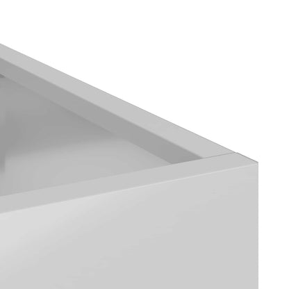 Garden Planter Galvanised Steel 32 x 32 x 40 cm