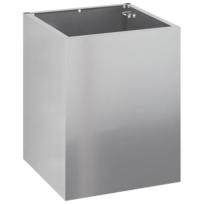 Garden Planter Galvanised Steel 32 x 32 x 40 cm