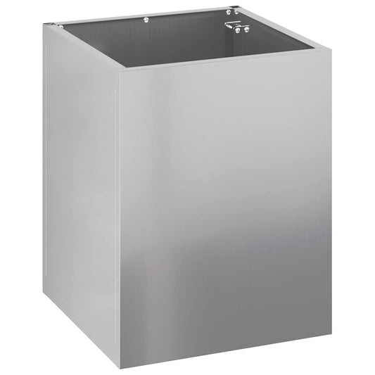 Garden Planter Galvanised Steel 32 x 32 x 40 cm