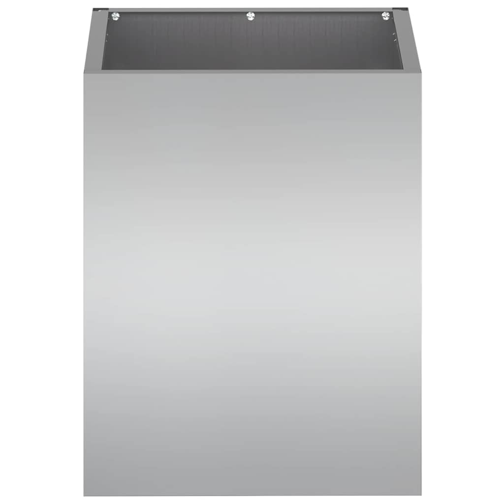 Garden Planter Galvanised Steel 32 x 32 x 40 cm