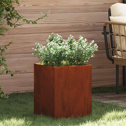 Garden Planter Rusty 32 x 32 x 40 cm Weathering Steel