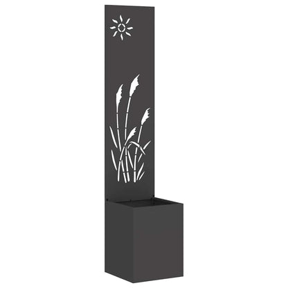Garden Privacy Screen Black 32 x 150 cm Cold-rolled steel