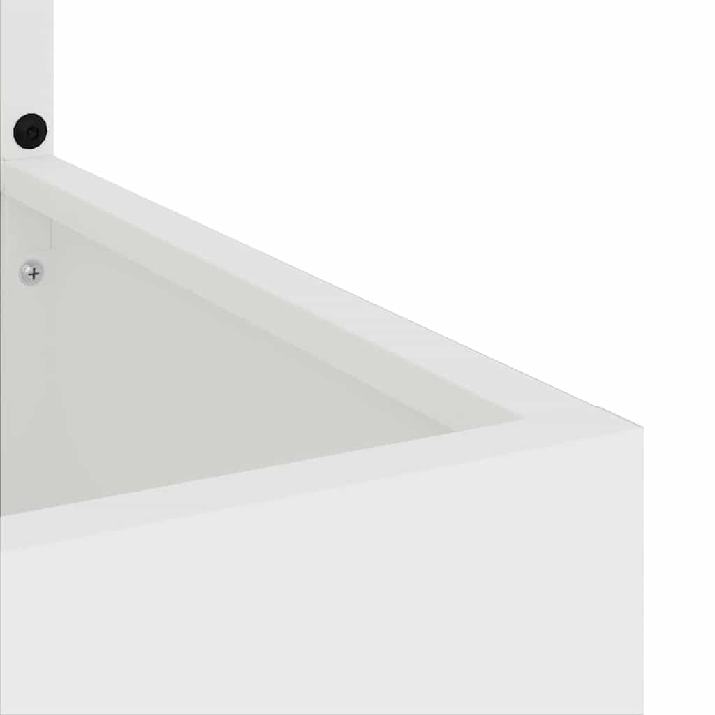 Garden Privacy Screen White 32 x 150 cm Cold-rolled steel