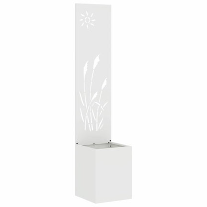 Garden Privacy Screen White 32 x 150 cm Cold-rolled steel