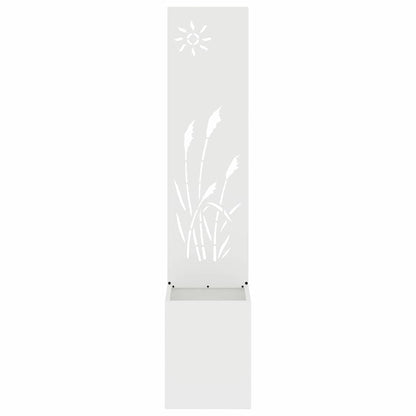 Garden Privacy Screen White 32 x 150 cm Cold-rolled steel