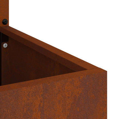 Garden Privacy Screen Rusty 32 x 140 cm Weathering steel