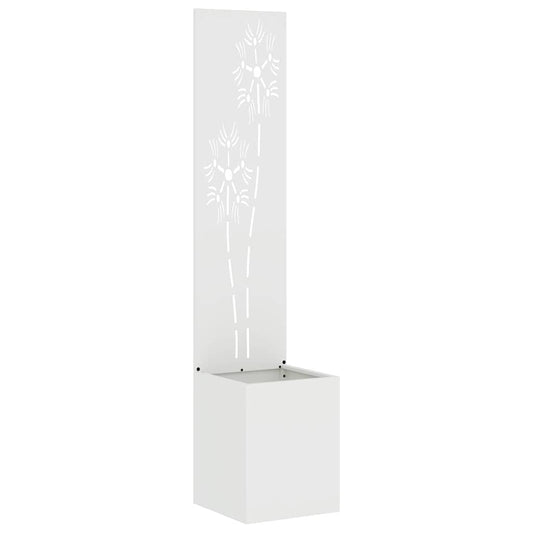 Garden Privacy Screen White 32 x 32 x 150 cm Cold-rolled steel
