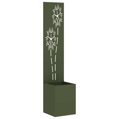 Garden Privacy Screen Olive green 32 x 150 cm Cold-rolled steel