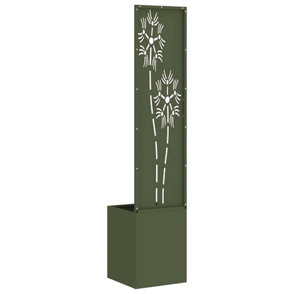 Garden Privacy Screen Olive green 32 x 150 cm Cold-rolled steel