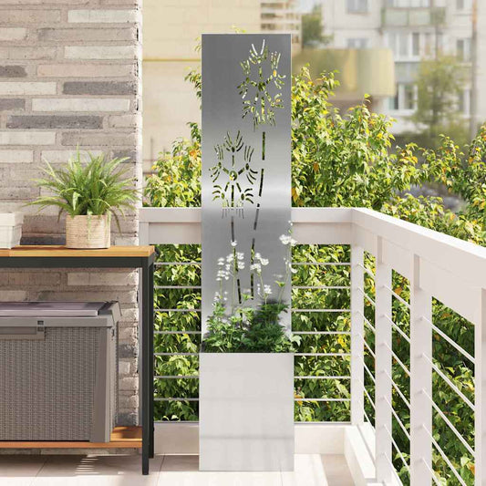 Garden Privacy Screen Silver 32 x 32 x 150 cm Galvanised steel
