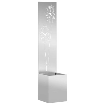 Garden Privacy Screen Silver 32 x 150 cm Galvanised steel