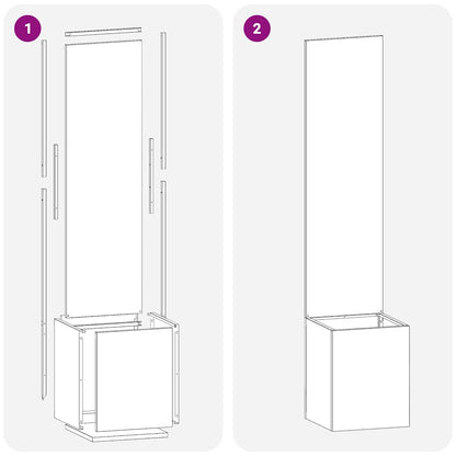 Garden Privacy Screen White 32 x 150 cm Cold-rolled steel