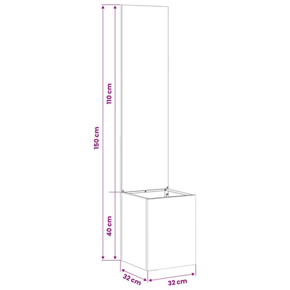 Garden Privacy Screen White 32 x 150 cm Cold-rolled steel
