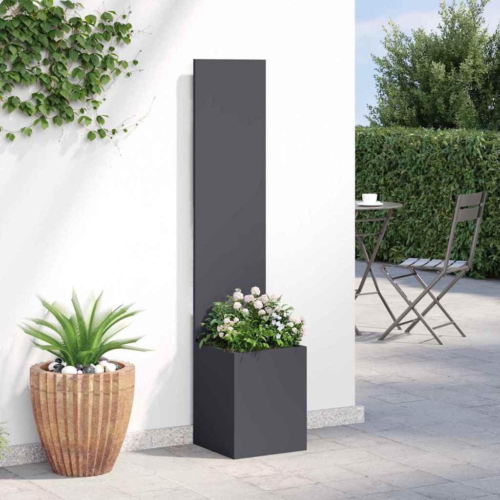 Garden Privacy Screen Fretwork Anthracite 32 x 32 x 150 cm