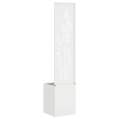 Garden Privacy Screen White 32 x 150 cm Cold-rolled steel