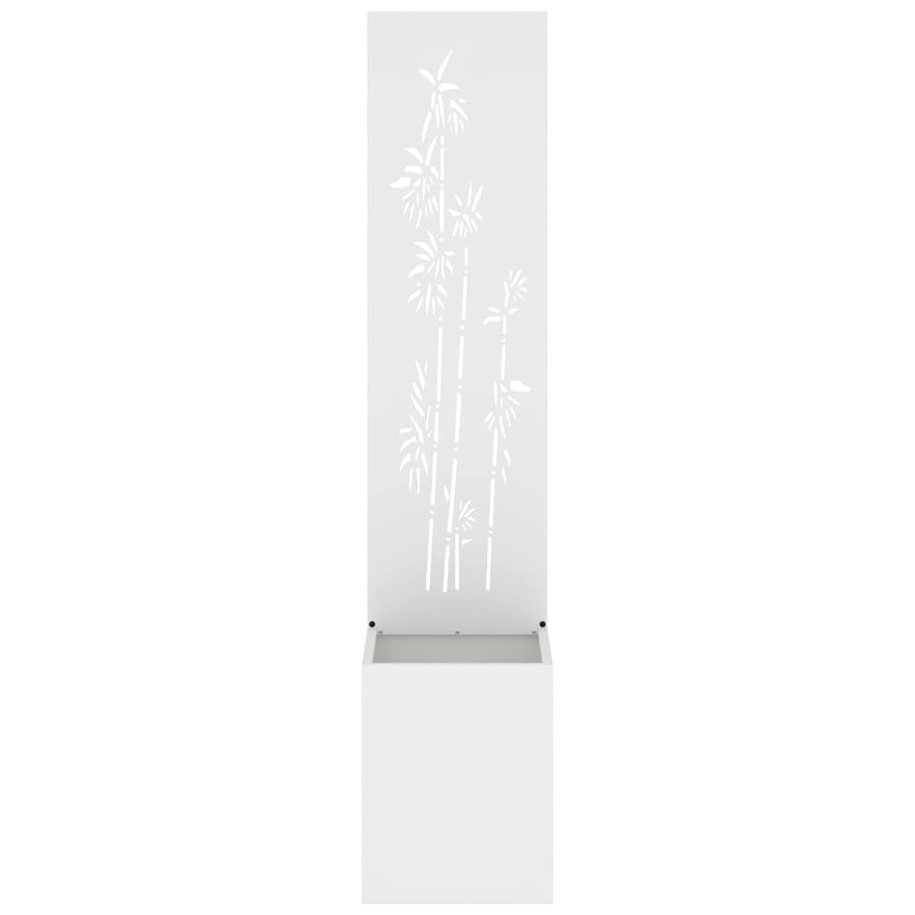 Garden Privacy Screen White 32 x 150 cm Cold-rolled steel