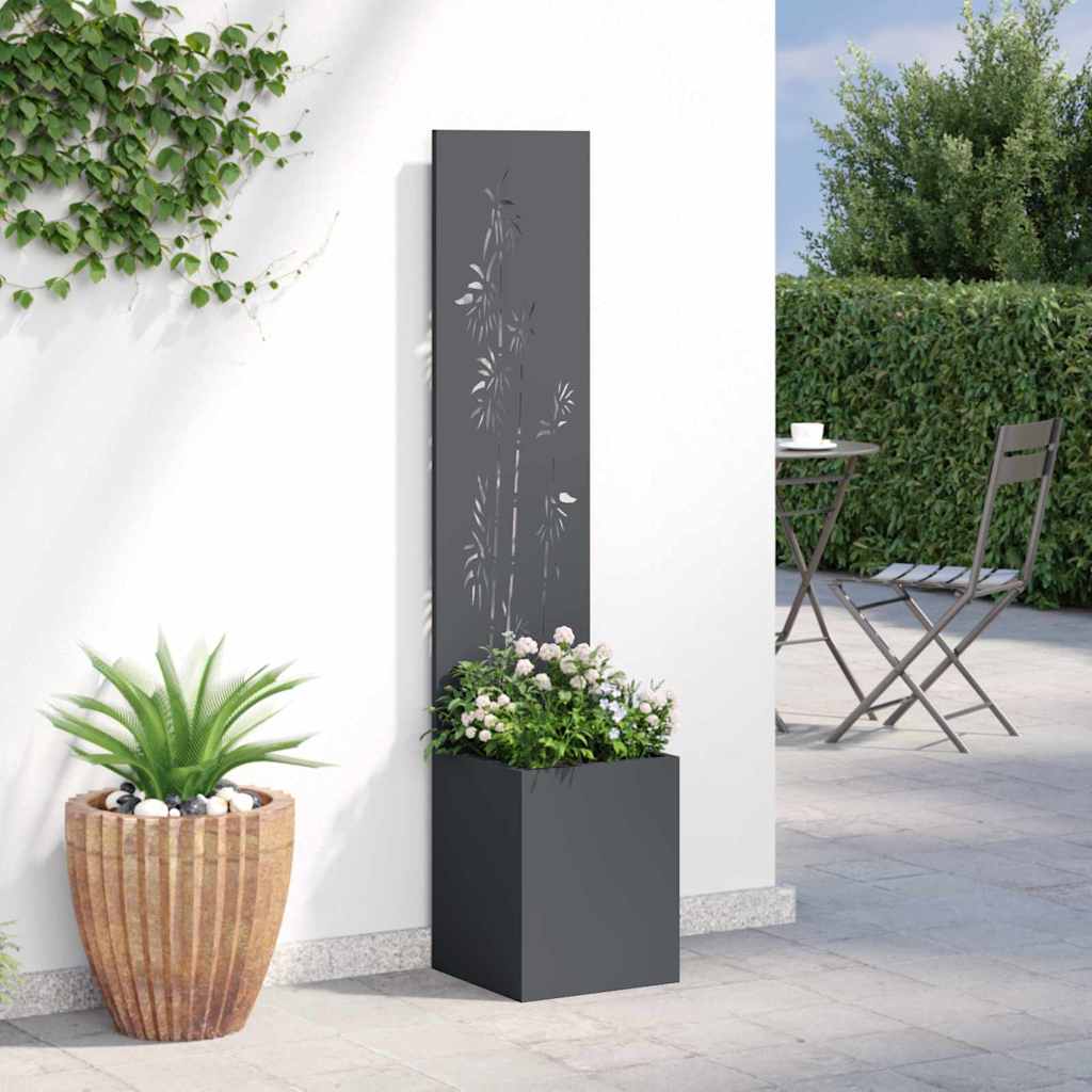 Garden Privacy Screen Anthracite 32 x 140 cm Cold-rolled steel