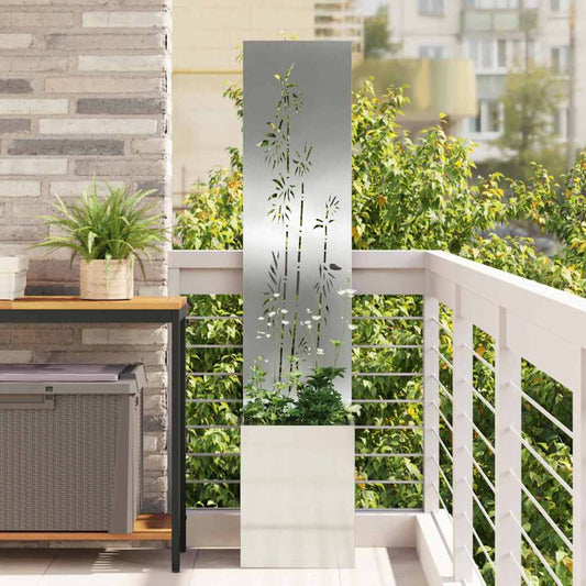 Garden Privacy Screen Silver 32 x 32 x 150 cm Galvanised steel
