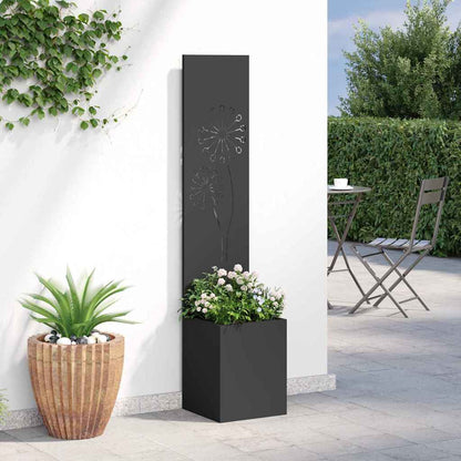 Garden Privacy Screen Black 32 x 32 x 150 cm Cold-rolled steel