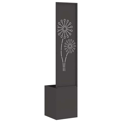 Garden Privacy Screen Black 32 x 32 x 150 cm Cold-rolled steel