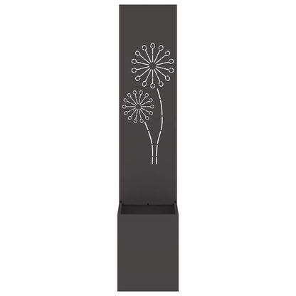 Garden Privacy Screen Black 32 x 32 x 150 cm Cold-rolled steel
