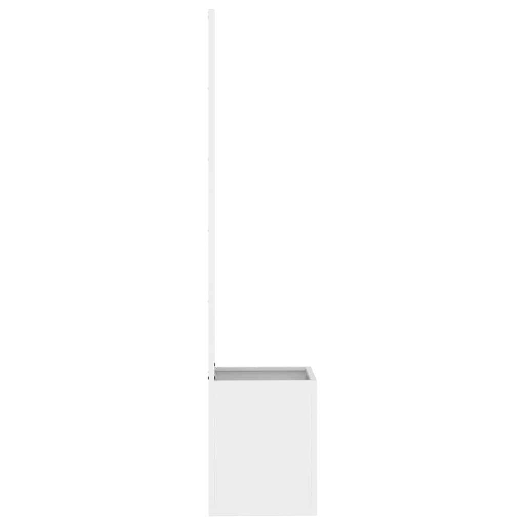 Garden Privacy Screen White 32 x 150 cm Cold-rolled steel