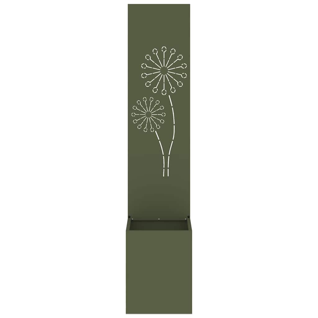 Garden Privacy Screen Olive green 32 x 150 cm Cold-rolled steel