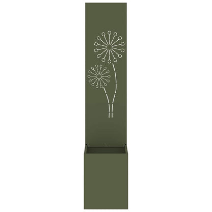 Garden Privacy Screen Olive green 32 x 150 cm Cold-rolled steel