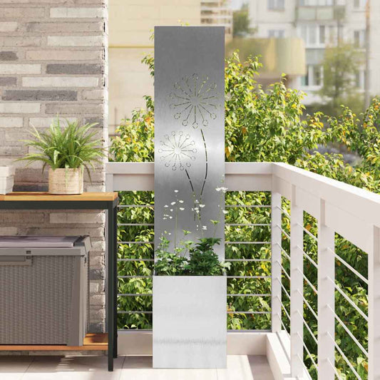 Garden Privacy Screen Sliver 32 x 32 x 150 cm Stainless steel