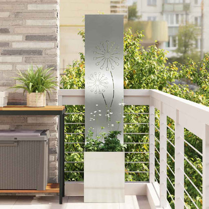 Garden Privacy Screen Silver 32 x 150 cm Galvanised steel