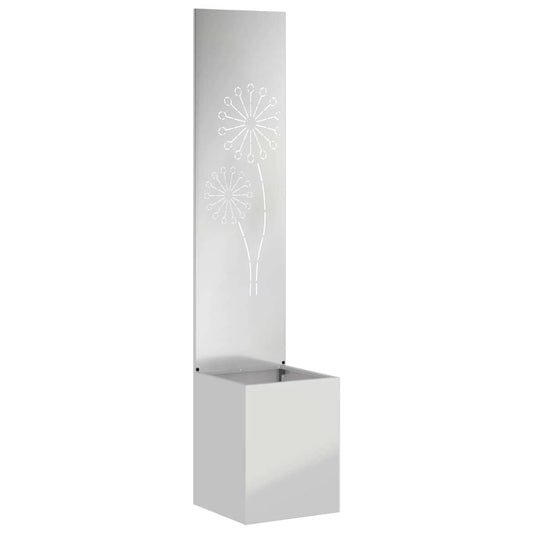 Garden Privacy Screen Silver 32 x 32 x 150 cm Galvanised steel
