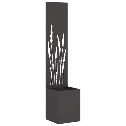 Garden Privacy Screen Black 32 x 32 x 150 cm Cold-rolled steel