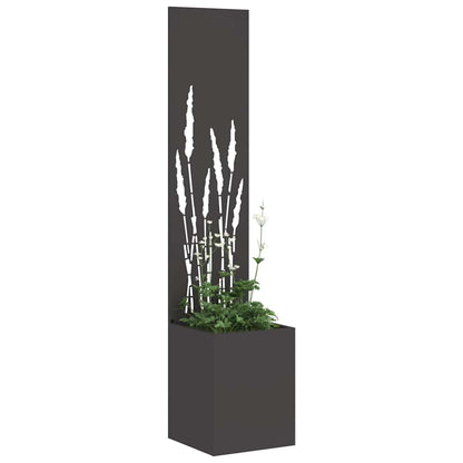 Garden Privacy Screen Black 32 x 32 x 150 cm Cold-rolled steel