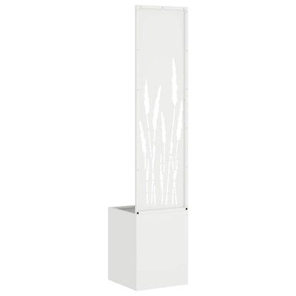 Garden Privacy Screen White 32 x 150 cm Cold-rolled steel