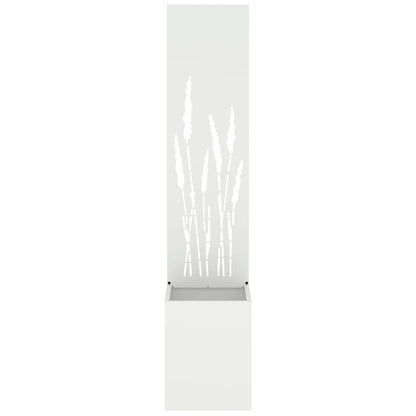 Garden Privacy Screen White 32 x 150 cm Cold-rolled steel