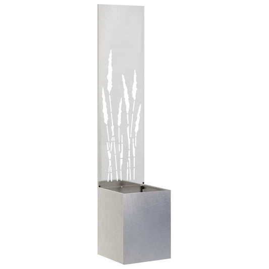 Garden Privacy Screen Sliver 32 x 32 x 150 cm Stainless steel