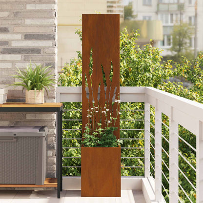 Garden Privacy Screen Rusty 32 x 150 cm Weathering Steel