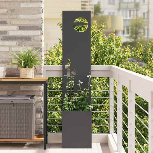 Garden Privacy Screen Black 32 x 32 x 150 cm Cold-rolled steel