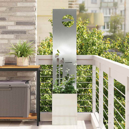 Garden Privacy Screen Silver 32 x 150 cm Galvanised steel