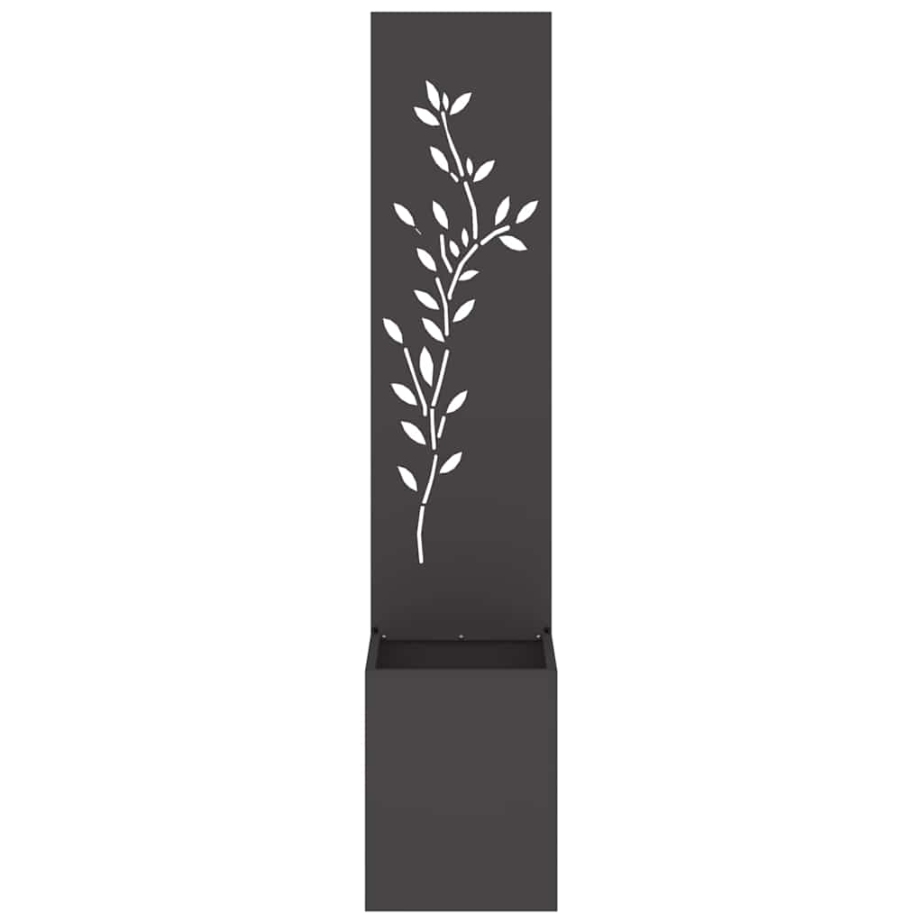 Garden Privacy Screen Black 32 x 32 x 150 cm Cold-rolled steel