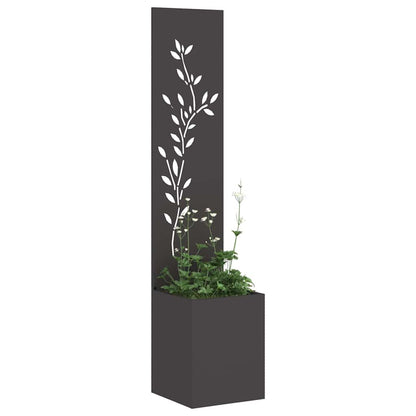Garden Privacy Screen Black 32 x 32 x 150 cm Cold-rolled steel
