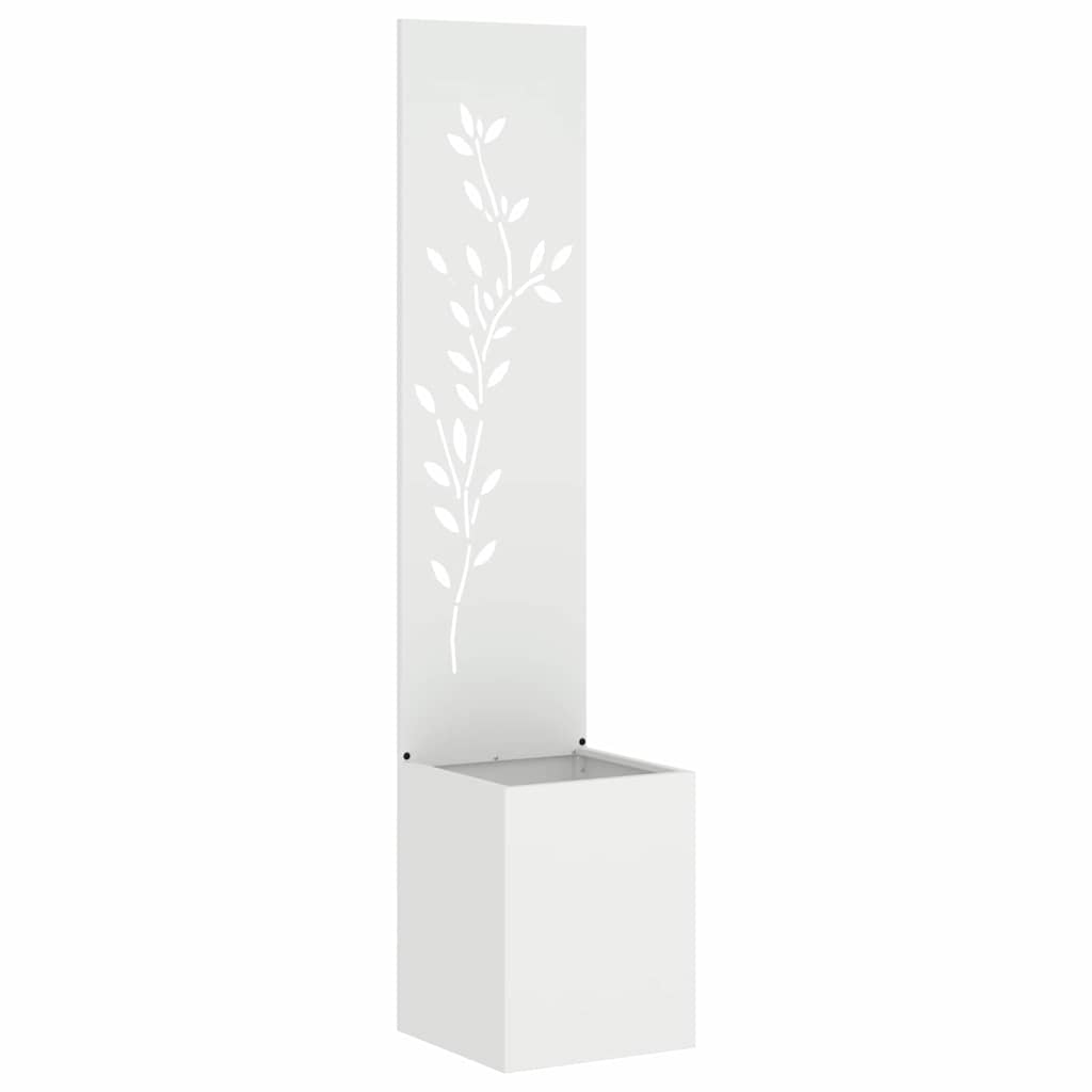 Garden Privacy Screen White 32 x 32 x 150 cm Cold-rolled steel